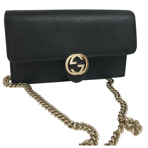 used gucci black chain purse|gucci small wallet on chain.